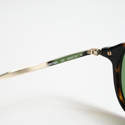 Montblanc MB0336S 002 Mens Authentic Sunglasses Havana/Green, 48mm - New