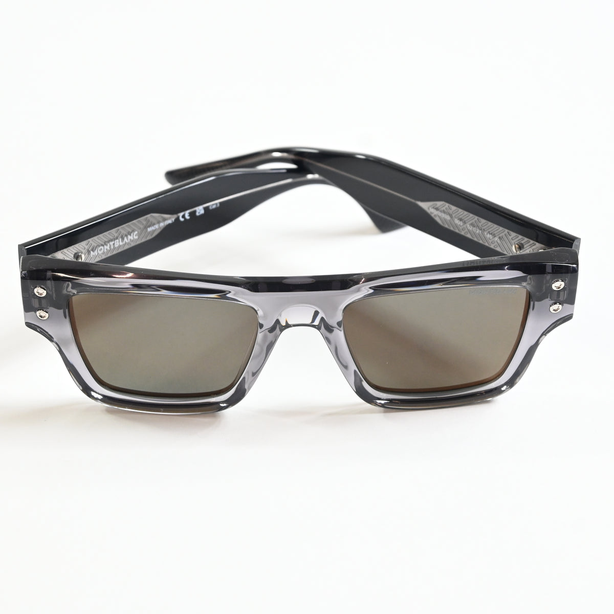 Montblanc MB0253S 003 Mens Authentic Sunglasses Gray/Brown, 52mm - New
