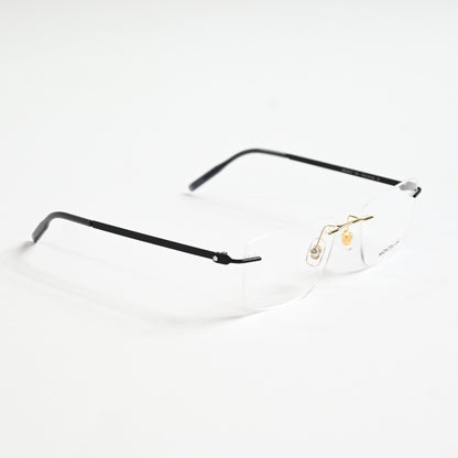 Montblanc MB0281O 001 Mens Authentic Eyeglasses Black/Gold, 53mm - New