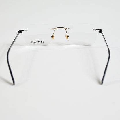 Montblanc MB0281O 001 Mens Authentic Eyeglasses Black/Gold, 53mm - New