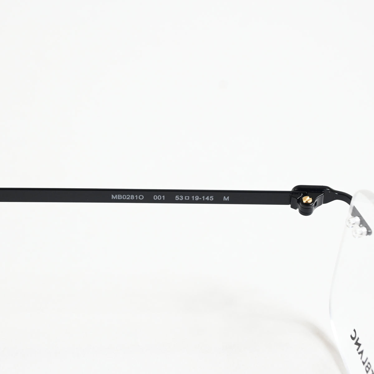 Montblanc MB0281O 001 Mens Authentic Eyeglasses Black/Gold, 53mm - New