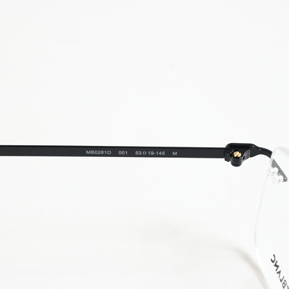Montblanc MB0281O 001 Mens Authentic Eyeglasses Black/Gold, 53mm - New