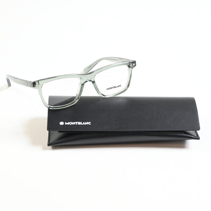 Montblanc MB0322O 004 Mens Authentic Eyeglasses Clear Gray, 51mm - New