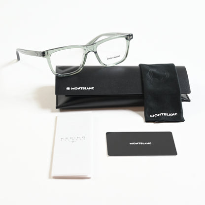 Montblanc MB0322O 004 Mens Authentic Eyeglasses Clear Gray, 51mm - New