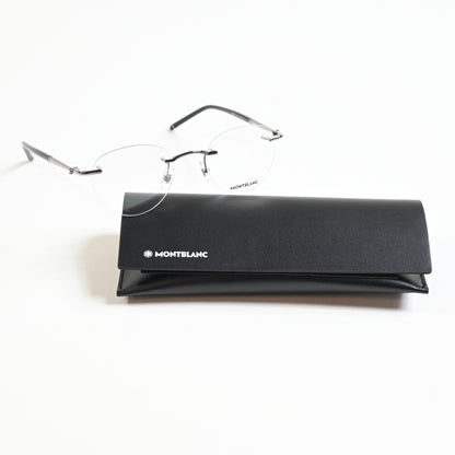 Montblanc MB0244O 001 Mens Authentic Eyeglasses Gunmetal, 51mm - New