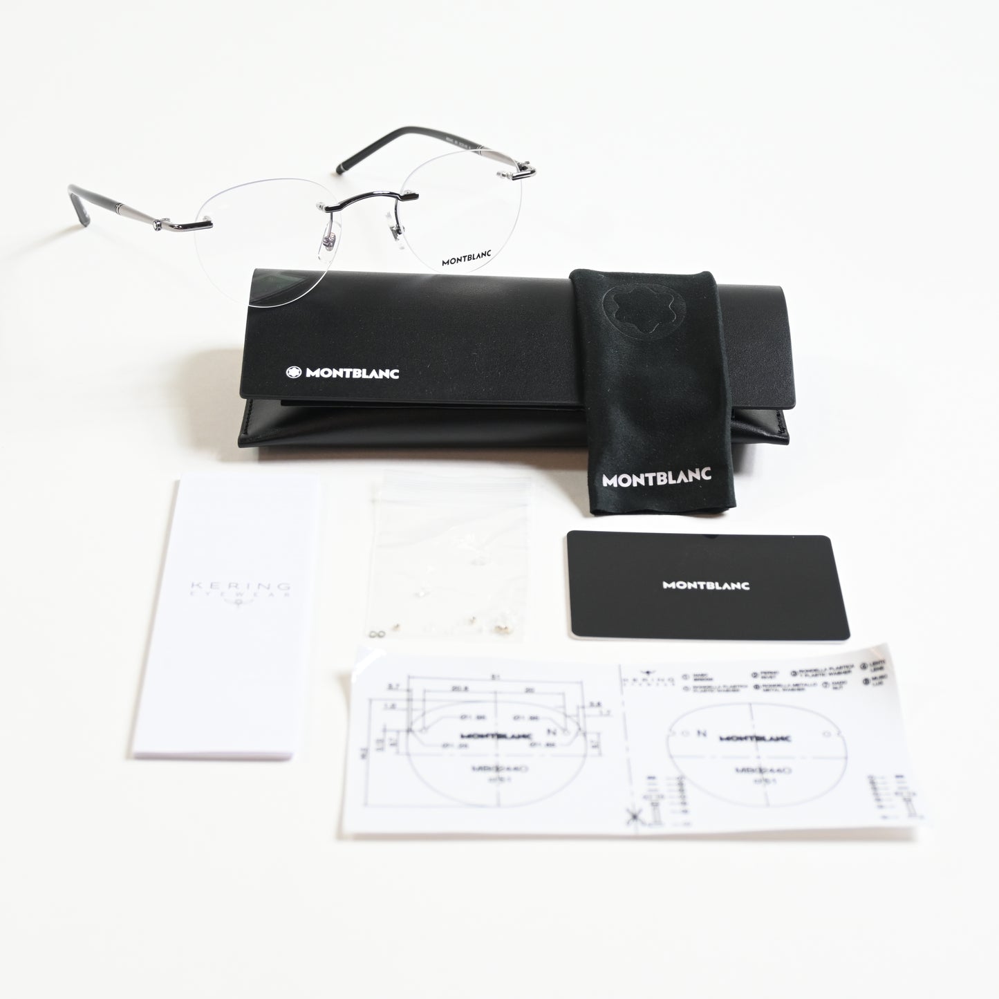 Montblanc MB0244O 001 Mens Authentic Eyeglasses Gunmetal, 51mm - New