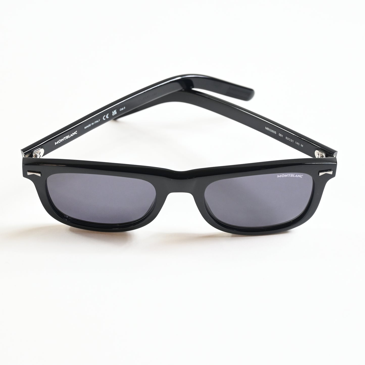 Montblanc MB0260S 001 Mens Authentic Sunglasses Black, 53mm - New