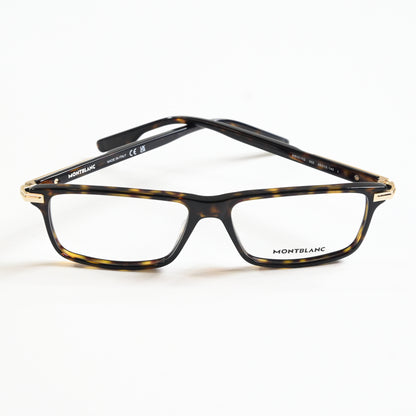 Montblanc MB0217O 002 Mens Authentic Eyeglasses Havana, 55mm - New