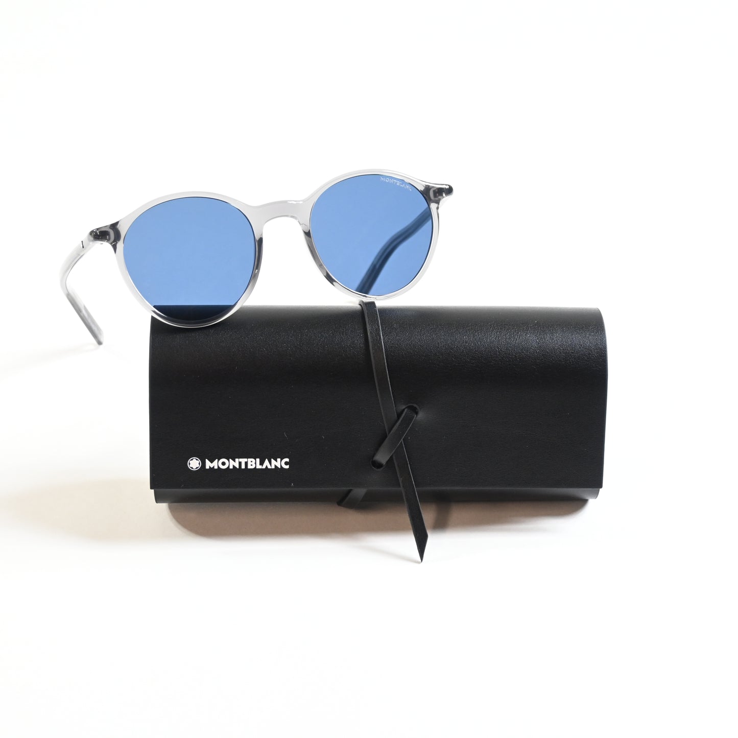 Montblanc MB0324S 003 Mens Authentic Sunglasses Grey/Blue, 50mm - New
