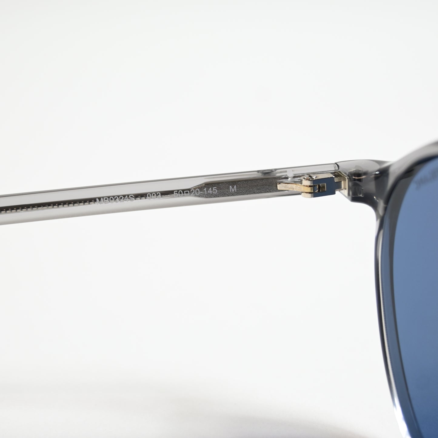Montblanc MB0324S 003 Mens Authentic Sunglasses Grey/Blue, 50mm - New