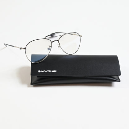 Montblanc MB0128S 009 Mens Authentic Sunglasses Silver, 58mm - New