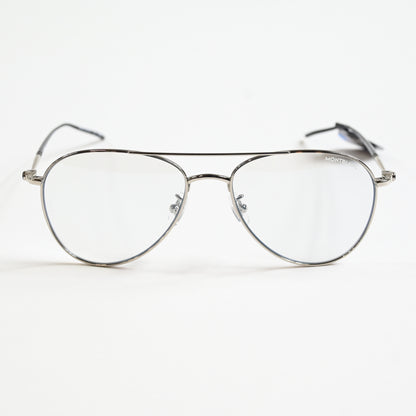 Montblanc MB0128S 009 Mens Authentic Sunglasses Silver, 58mm - New
