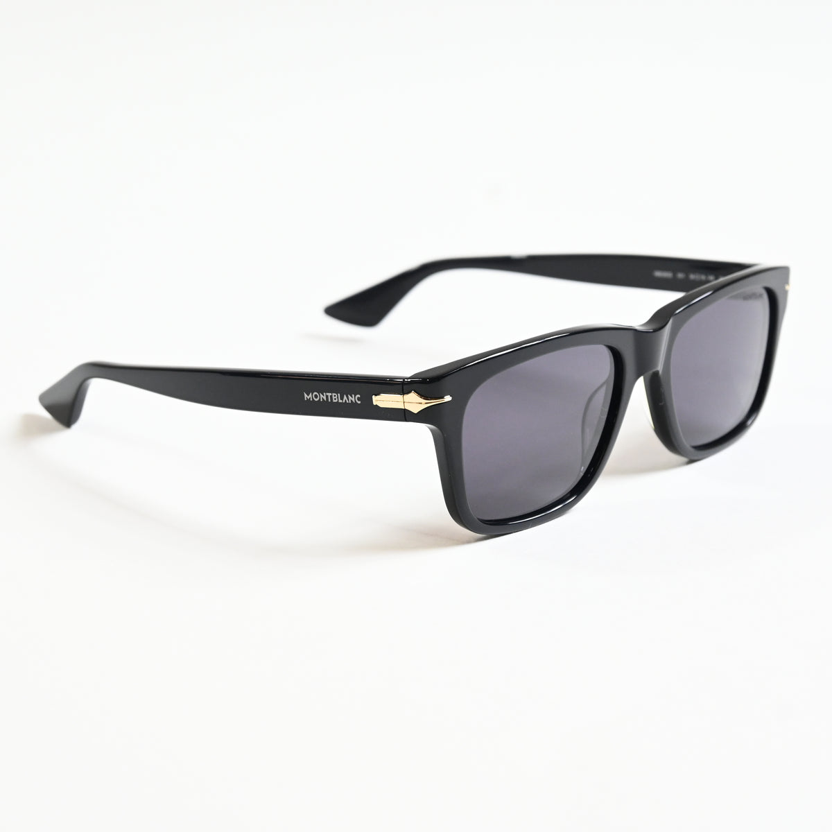 Montblanc MB0263S 001 Mens Authentic Sunglasses Black/Gold, 54mm - New