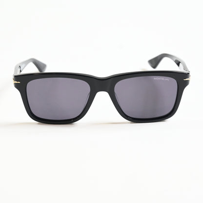 Montblanc MB0263S 001 Mens Authentic Sunglasses Black/Gold, 54mm - New