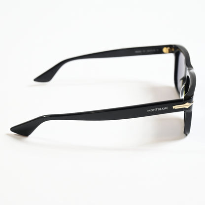 Montblanc MB0263S 001 Mens Authentic Sunglasses Black/Gold, 54mm - New