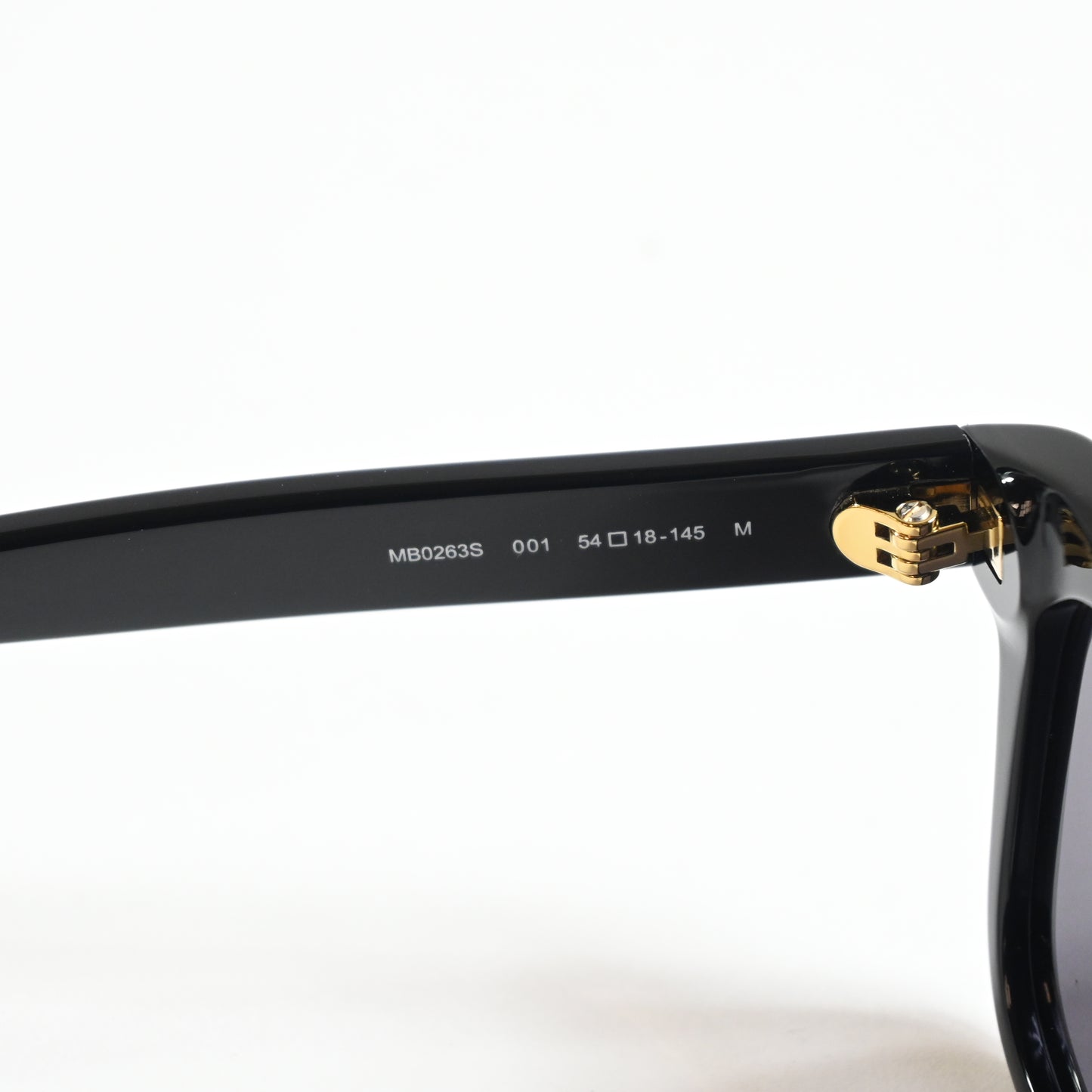 Montblanc MB0263S 001 Mens Authentic Sunglasses Black/Gold, 54mm - New