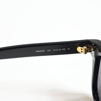 Montblanc MB0263S 001 Mens Authentic Sunglasses Black/Gold, 54mm - New