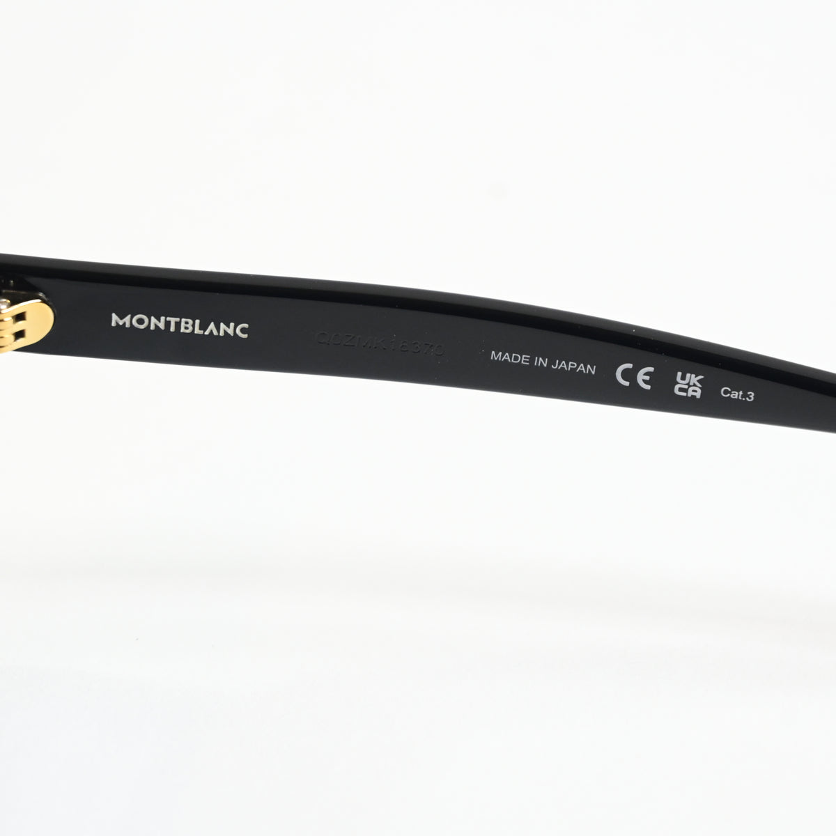 Montblanc MB0263S 001 Mens Authentic Sunglasses Black/Gold, 54mm - New
