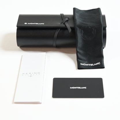Montblanc MB0263S 001 Mens Authentic Sunglasses Black/Gold, 54mm - New