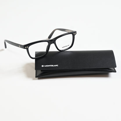 Montblanc MB0322O 001 Mens Authentic Eyeglasses Black, 51mm - New