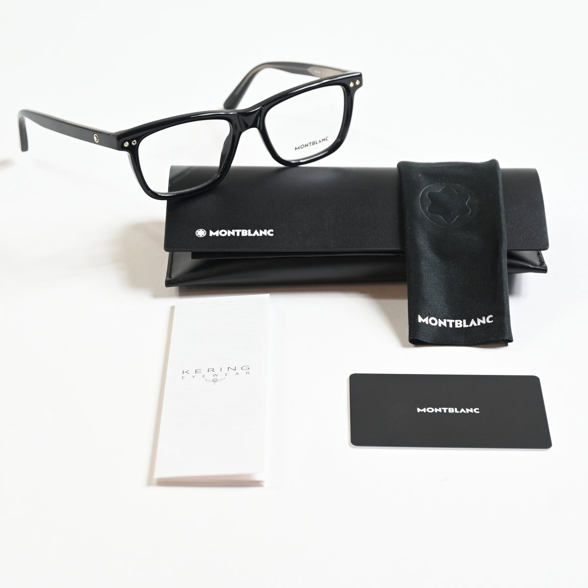 Montblanc MB0322O 001 Mens Authentic Eyeglasses Black, 51mm - New