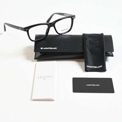 Montblanc MB0322O 001 Mens Authentic Eyeglasses Black, 51mm - New