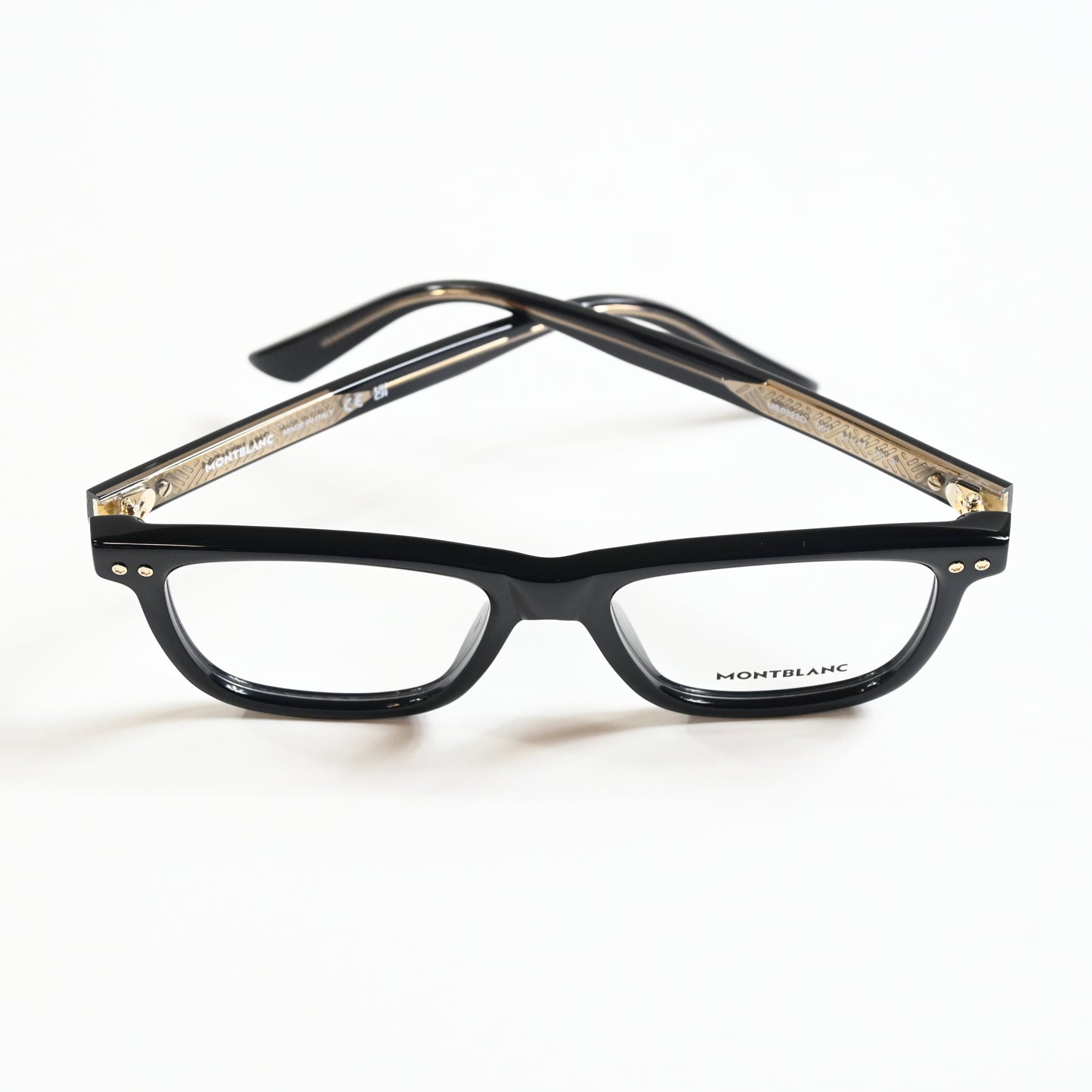 Montblanc MB0322O 001 Mens Authentic Eyeglasses Black, 51mm - New