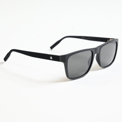 Montblanc MB0209S 001 Mens Authentic Sunglasses Matte Black, 56mm - New