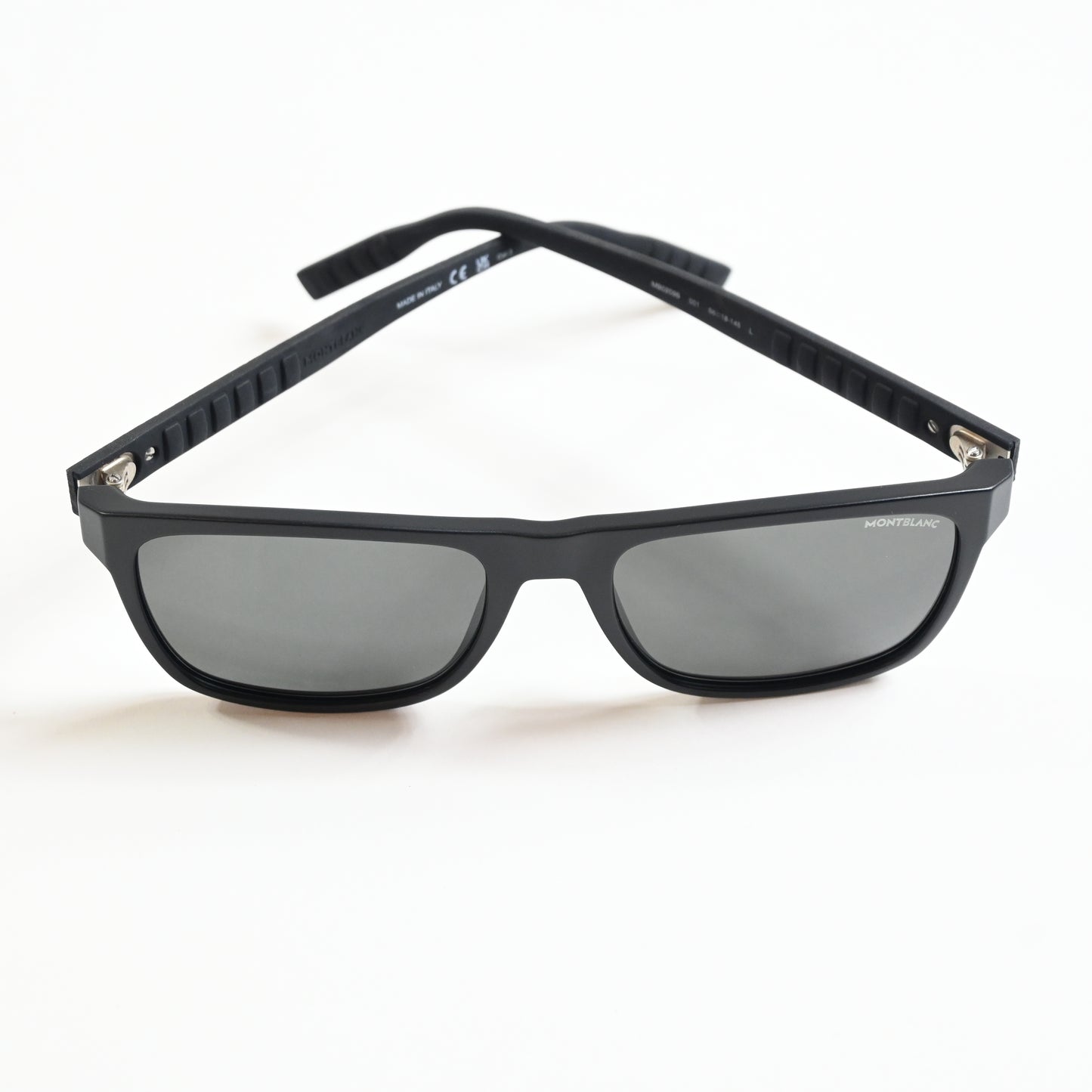 Montblanc MB0209S 001 Mens Authentic Sunglasses Matte Black, 56mm - New