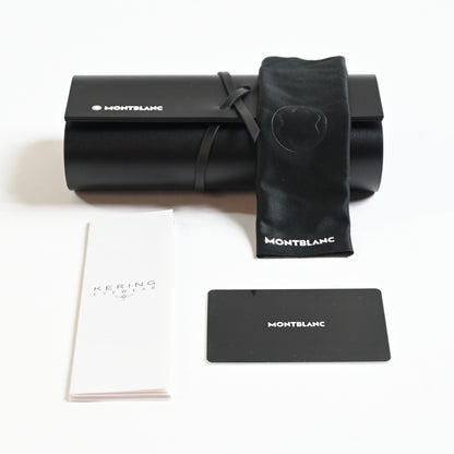 Montblanc MB0209S 001 Mens Authentic Sunglasses Matte Black, 56mm - New