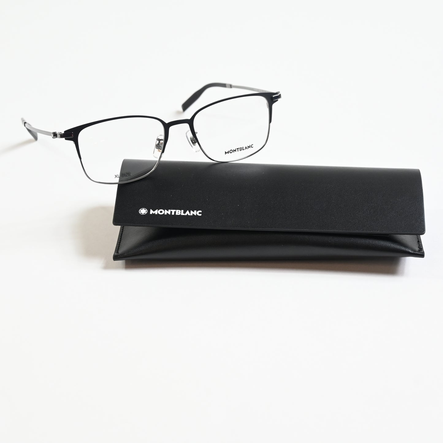 Montblanc MB0314OA 003 Mens Authentic Eyeglasses Ruthenium/Black, 54mm - New