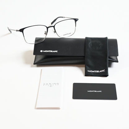 Montblanc MB0314OA 003 Mens Authentic Eyeglasses Ruthenium/Black, 54mm - New