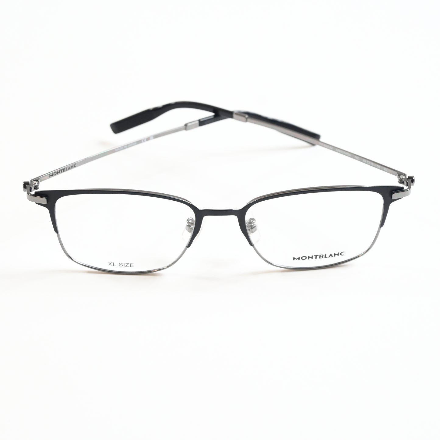 Montblanc MB0314OA 003 Mens Authentic Eyeglasses Ruthenium/Black, 54mm - New