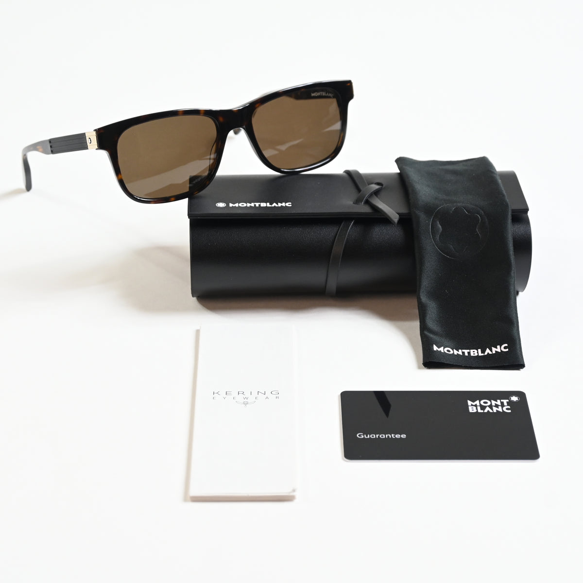 Montblanc MB0163S 002 Mens Authentic Sunglasses Havana/Brown, 56mm - New