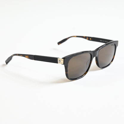 Montblanc MB0163S 002 Mens Authentic Sunglasses Havana/Brown, 56mm - New