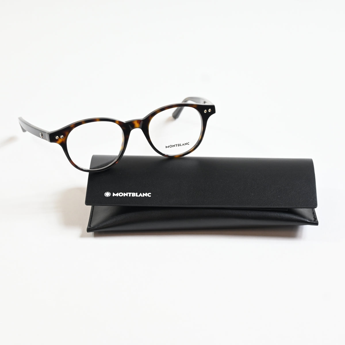 Montblanc MB0255O 002 Mens Authentic Eyeglasses Havana, 49mm - New
