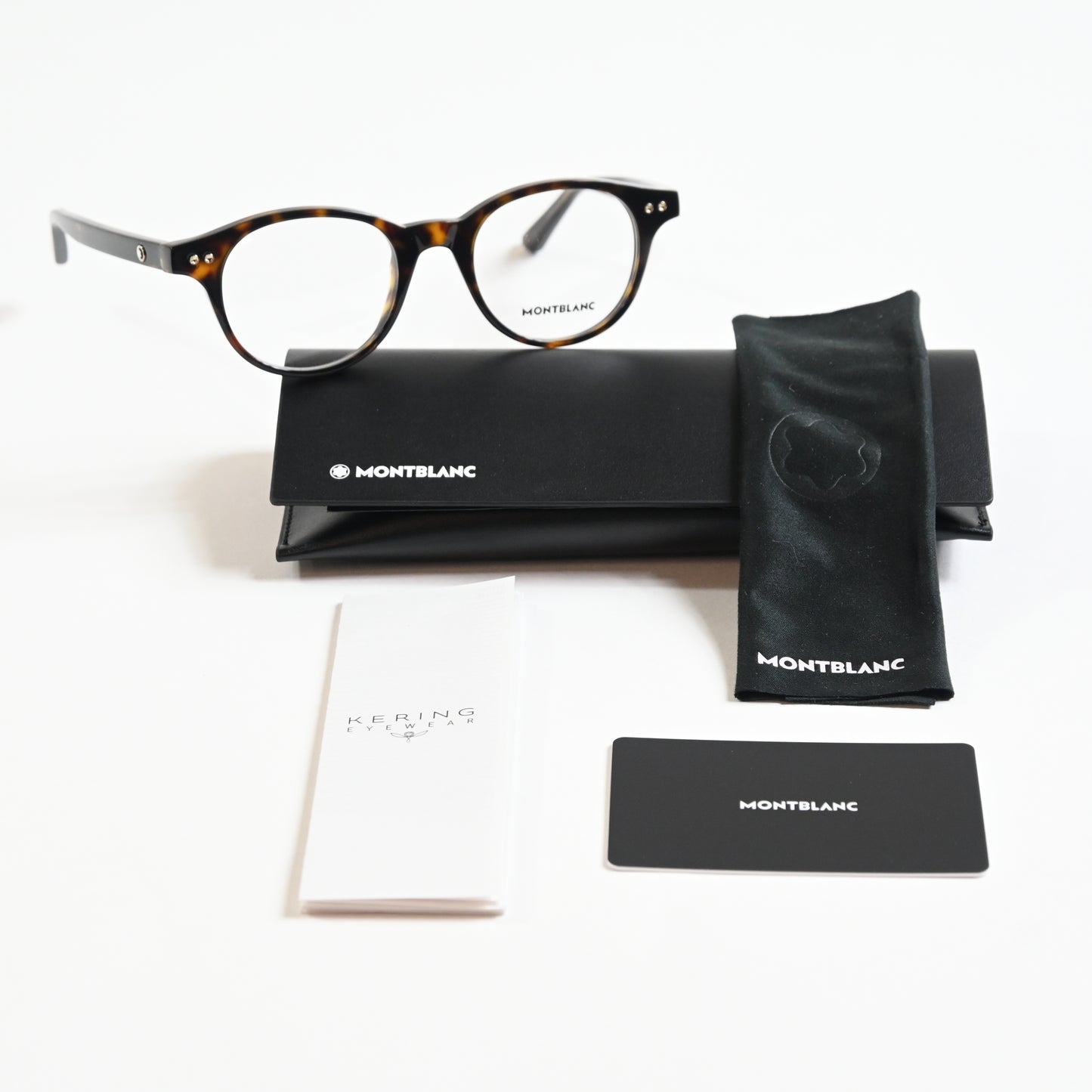 Montblanc MB0255O 002 Mens Authentic Eyeglasses Havana, 49mm - New