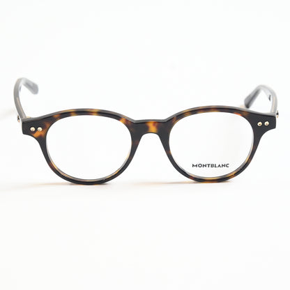 Montblanc MB0255O 002 Mens Authentic Eyeglasses Havana, 49mm - New
