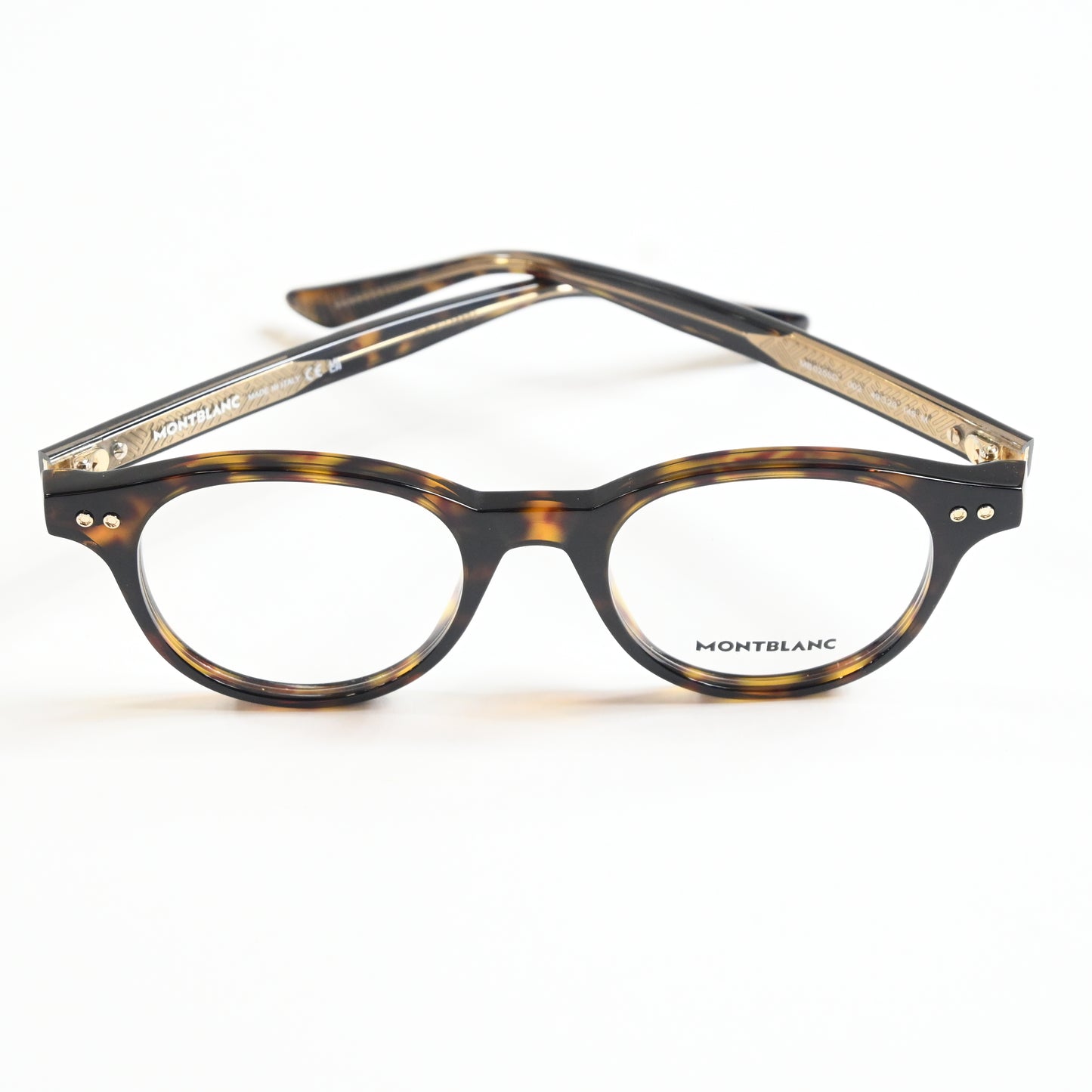 Montblanc MB0255O 002 Mens Authentic Eyeglasses Havana, 49mm - New