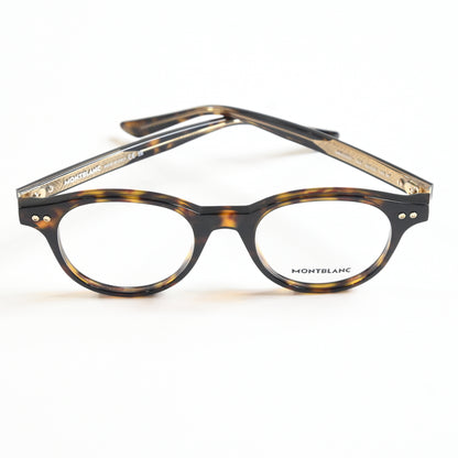 Montblanc MB0255O 002 Mens Authentic Eyeglasses Havana, 49mm - New