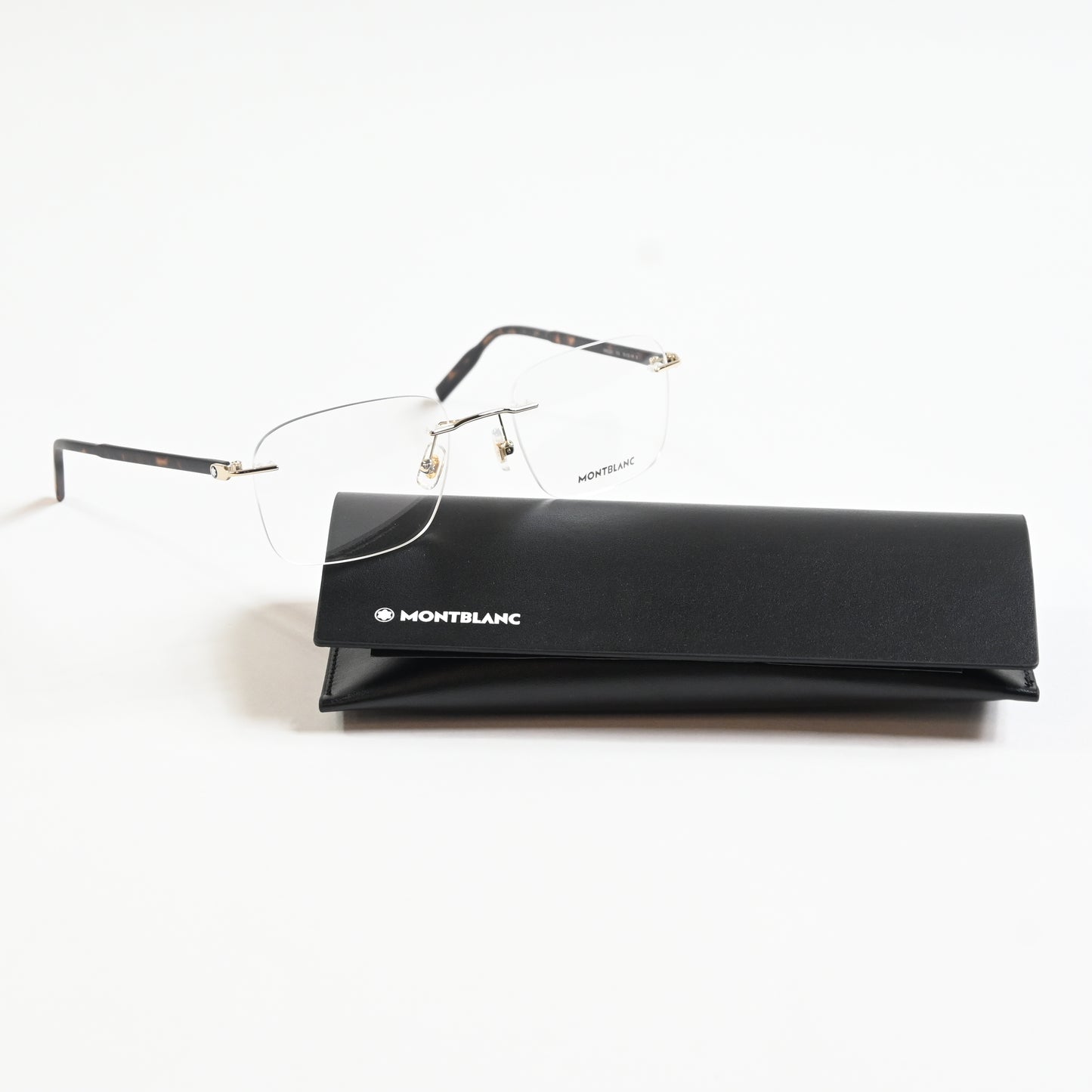 Montblanc MB0222O 002 Mens Authentic Eyeglasses Gold/Havana, 55mm - New