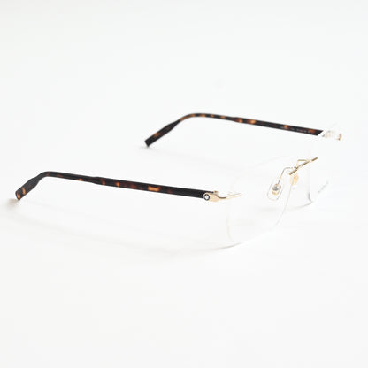 Montblanc MB0222O 002 Mens Authentic Eyeglasses Gold/Havana, 55mm - New