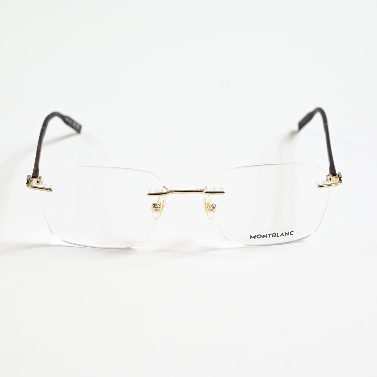 Montblanc MB0222O 002 Mens Authentic Eyeglasses Gold/Havana, 55mm - New