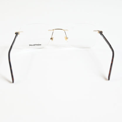 Montblanc MB0222O 002 Mens Authentic Eyeglasses Gold/Havana, 55mm - New