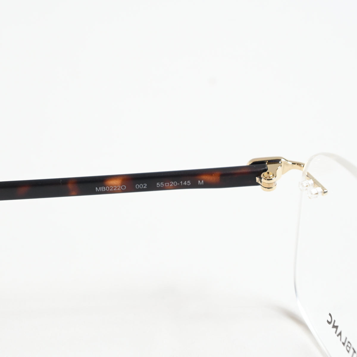 Montblanc MB0222O 002 Mens Authentic Eyeglasses Gold/Havana, 55mm - New