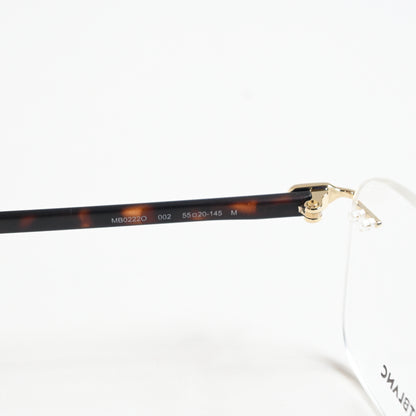 Montblanc MB0222O 002 Mens Authentic Eyeglasses Gold/Havana, 55mm - New