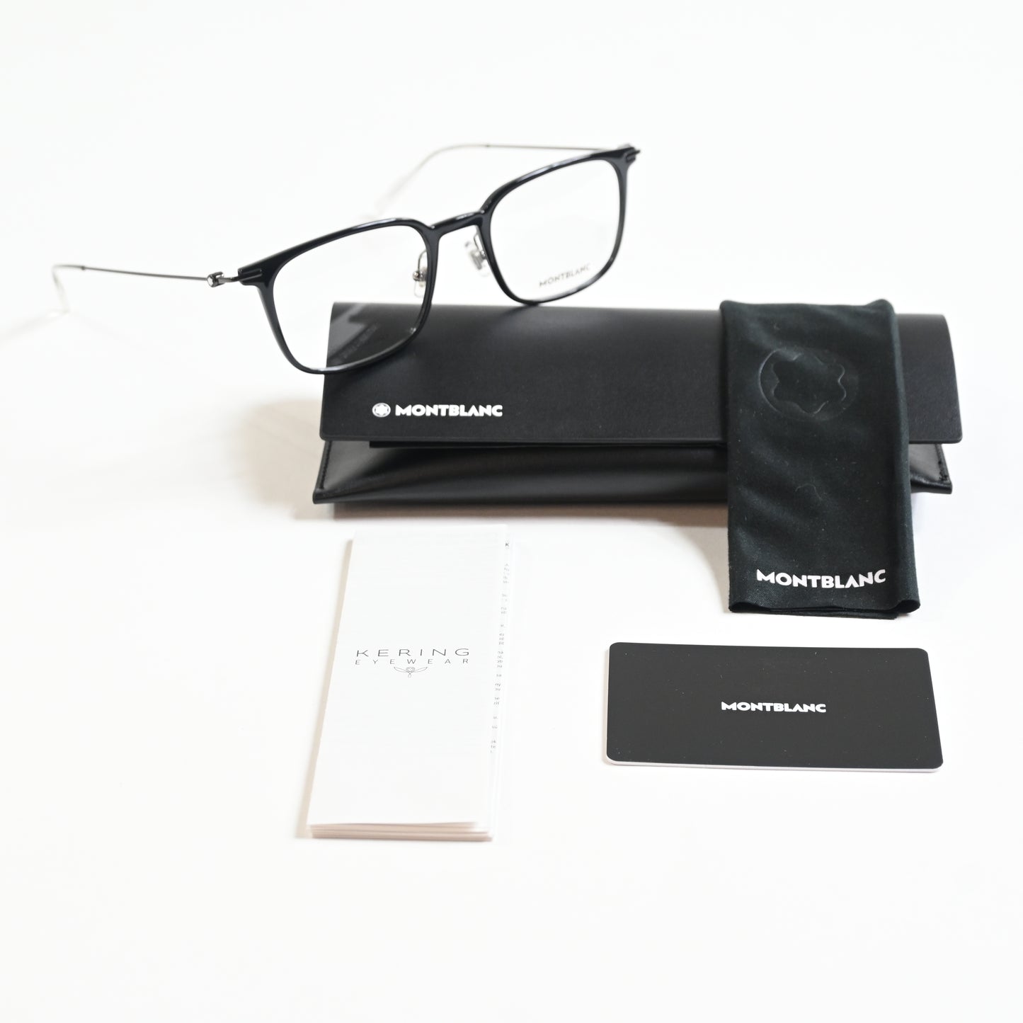 Montblanc MB0100O 005 Mens Authentic Eyeglasses Black/Gunmetal, 52mm - New
