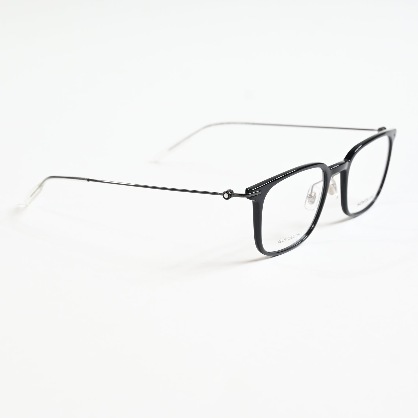 Montblanc MB0100O 005 Mens Authentic Eyeglasses Black/Gunmetal, 52mm - New
