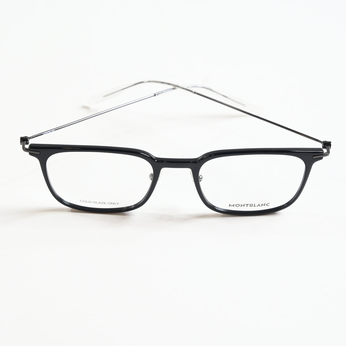 Montblanc MB0100O 005 Mens Authentic Eyeglasses Black/Gunmetal, 52mm - New