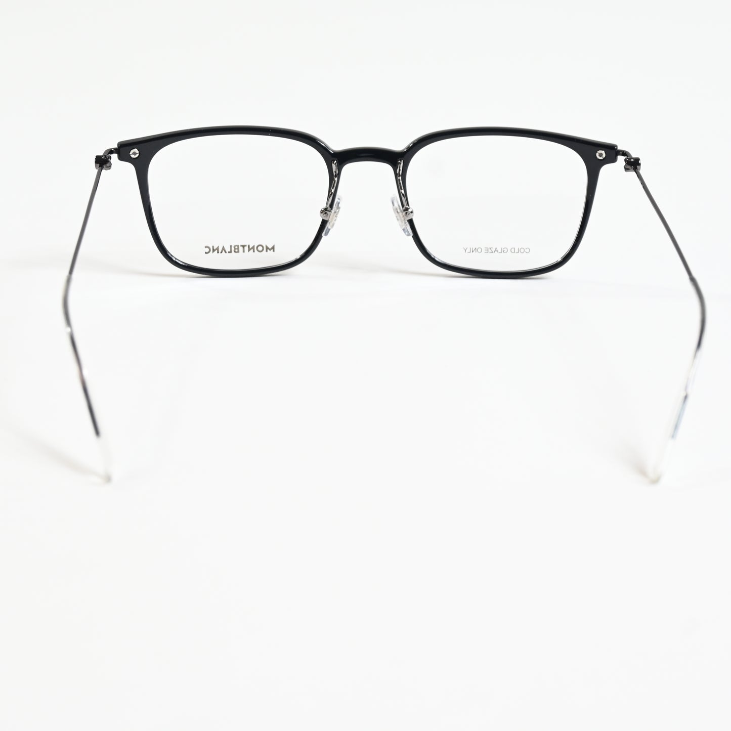 Montblanc MB0100O 005 Mens Authentic Eyeglasses Black/Gunmetal, 52mm - New